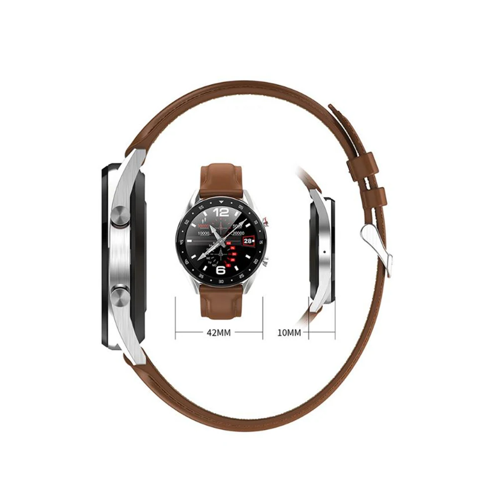  New L7 BTcall SmartWatch Sports Watch ECG+PPG HRV Report Heart Rate Blood Pressure Test IP68 Waterp