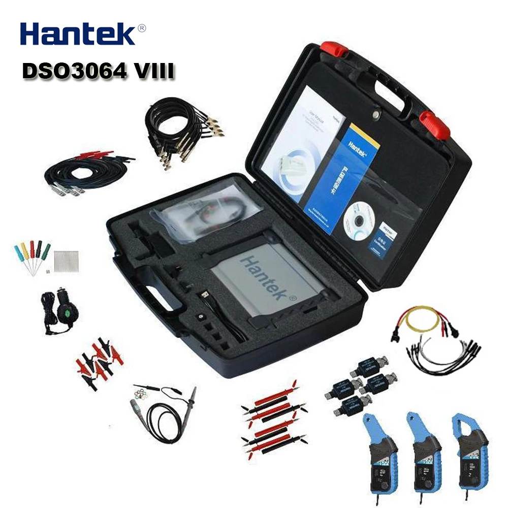 O0133 Hantek Automotive Diagnostic Equipment DSO3064 Kit VIII with 4 CH 60MHz,200MS/s Oscilloscope Ignition Action Bus Diagnosis