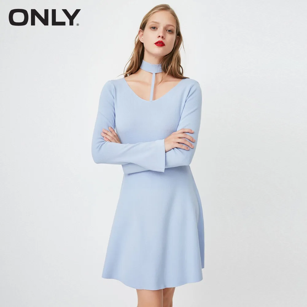 فقط المرأة نقية اللون انظر من خلال Bodycon مثير محبوك سترة اللباس صفعة الشقوق V العنق الشتاء اللباس حزب | 118146520