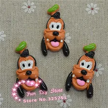 50 шт 30*40 мм смолы принт с героем Диснея собака гуффи смолы клеевые стразы, кабошоны плоские ремесла