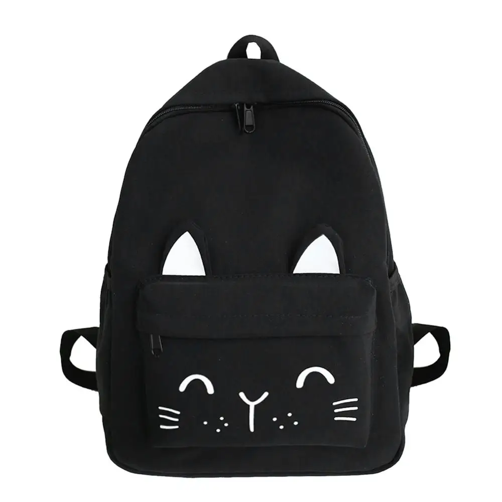 Best Teen Girls Cartoon Print Large Capacity Nylon Backpack Women Casual Student School Travel Shoulder Bag Rucksack mochila feminina