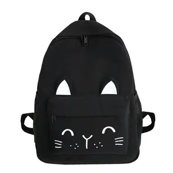 

Teen Girls Cartoon Print Large Capacity Nylon Backpack Women Casual Student School Travel Shoulder Bag Rucksack mochila feminina