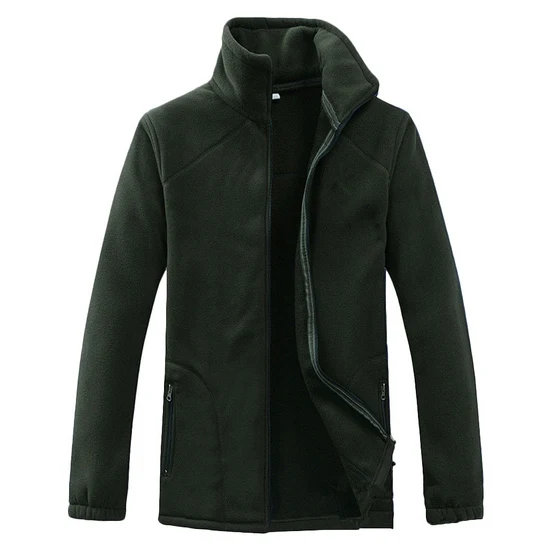 Для мужчин; флисовая куртка Открытый Весна Осень Для мужчин s теплый спортивный ветрозащитный Пеший Туризм пальто мужской походы кемпинг куртки топы - Цвет: army green