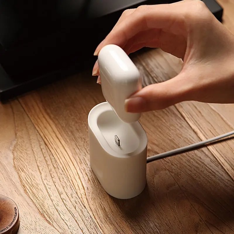 

Soft Silicone Mini Portable Desk Apple Air Pods Case Charging Stand Holder Bluetooth Earphone Charging Dock Airpods Accessories
