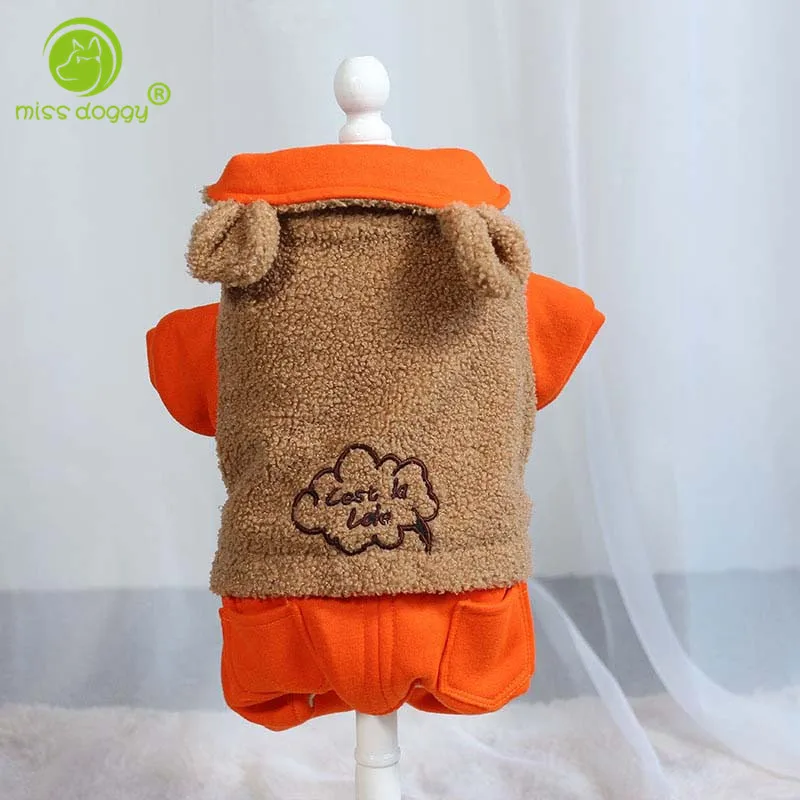 High Quality Soft Fleece Pet Dog Jumpsuit Winter Thickening Warm