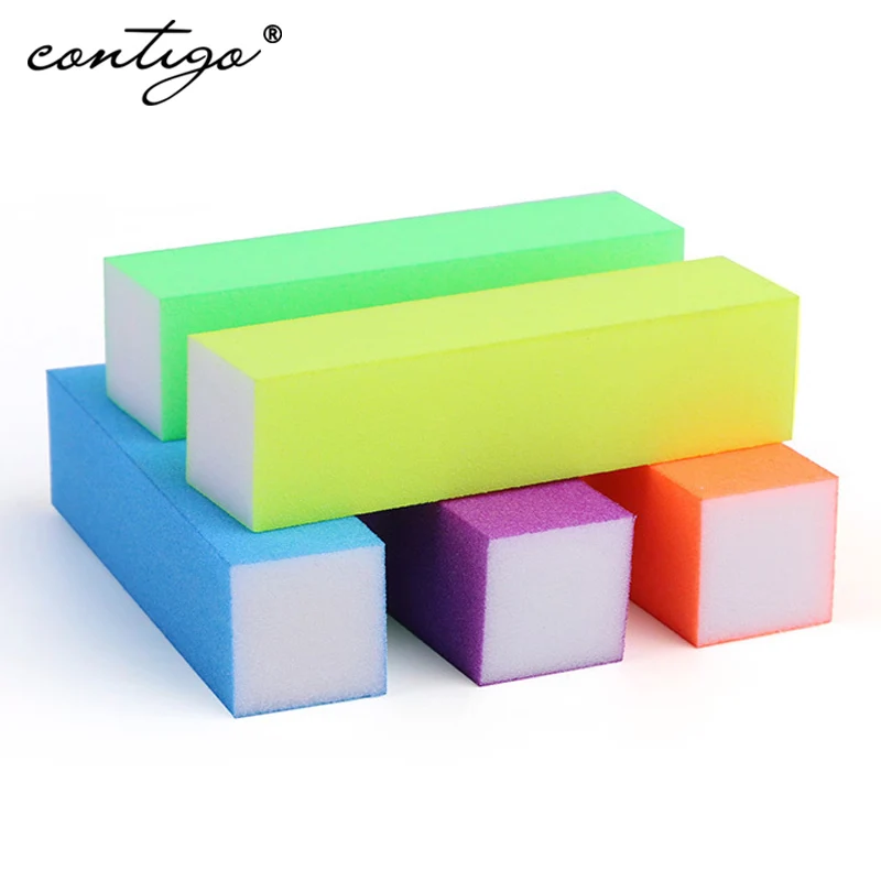 

Contigo 5Pcs/Lot Nail Buffer For Manicure Frosted Fluorescent Polishing Block Nail File Women Lady Sanding Buffing Nail Art Tool