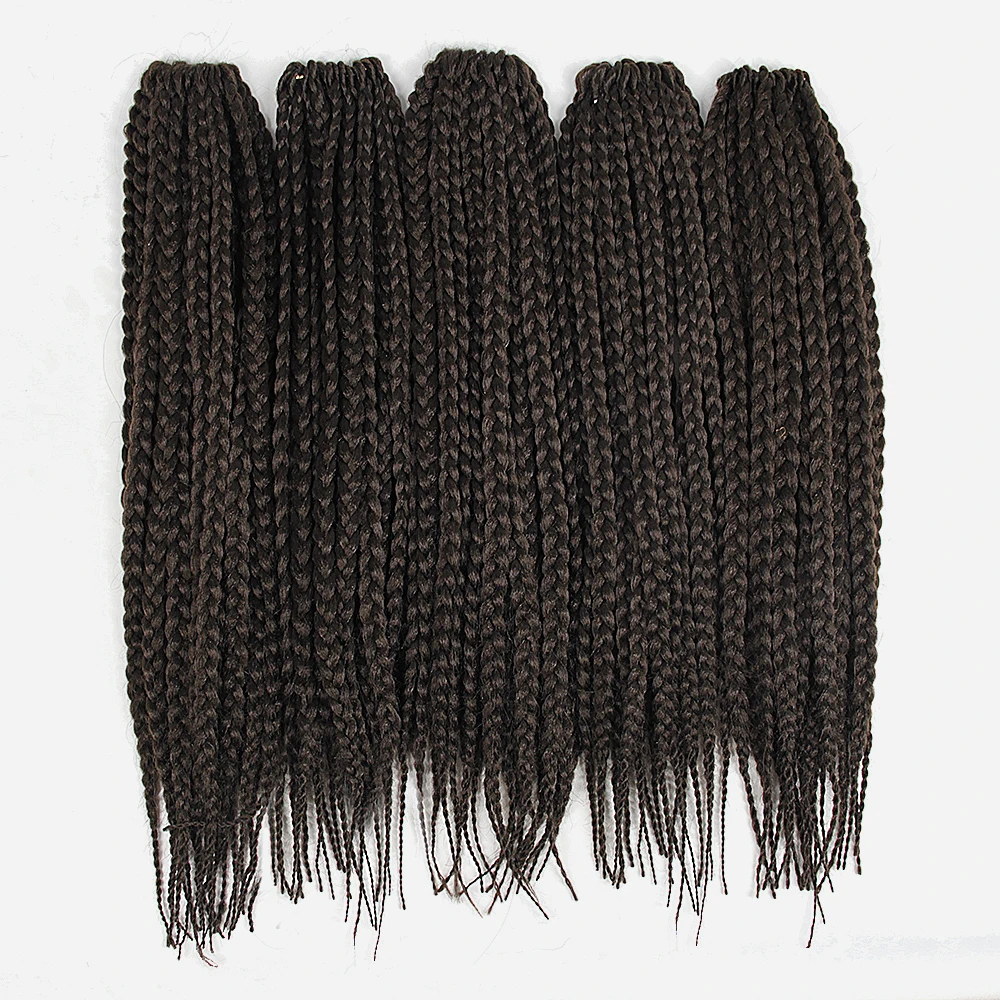 Вязанные крючком волосы для наращивания косы Омбре канекалон цвет синтетические жгуты для вплетания Kanekalon - Цвет: #4