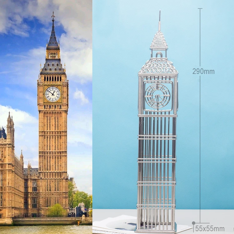 

Steel Wire Model Doodles Destinations Doodles Destinations, Big Ben Architecture Replica Statue Card Holder and Award