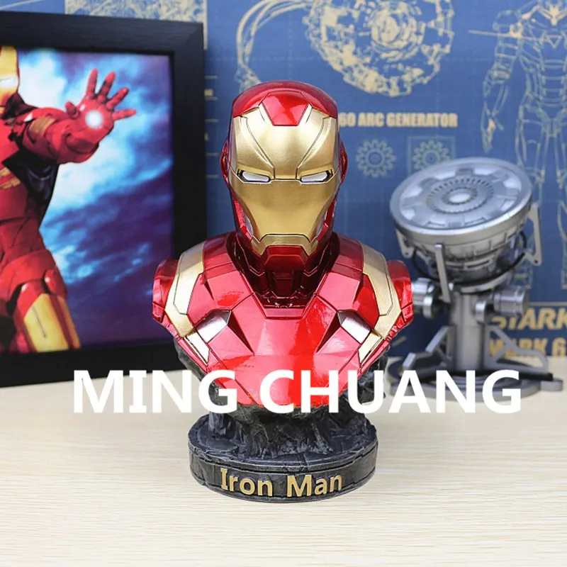 Statue Avengers Tony Stark Superhero Iron Man Bust 1:4 MK46 Half-Length Photo Or Portrait MARK4 Resin Action FigureToy W35 цена Statue Avengers Tony Stark Superhero Iron Man Bust 1:4 MK46 Half-Length Photo Or Portrait MARK4 Resin Action FigureToy W35 цены онлайн