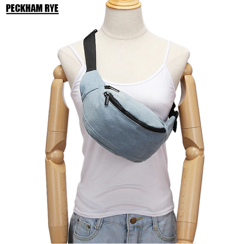 

2019 New Casual denim women Waist Packs Men Belt Bag gilrs ladies bule jeans Waist Bag Ladies Chest Bag Fashion Fanny Packs