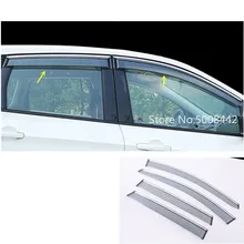 For Ford Kuga 2017 2018 2019 car body styling cover stick lamp plastic window glass wind visor rain/sun guard vent 4pcs