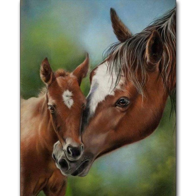 

Full Square/Round Drill 5D DIY Diamond Painting "Animal horse" Embroidery Cross Stitch 3D Home Decor Gift Art