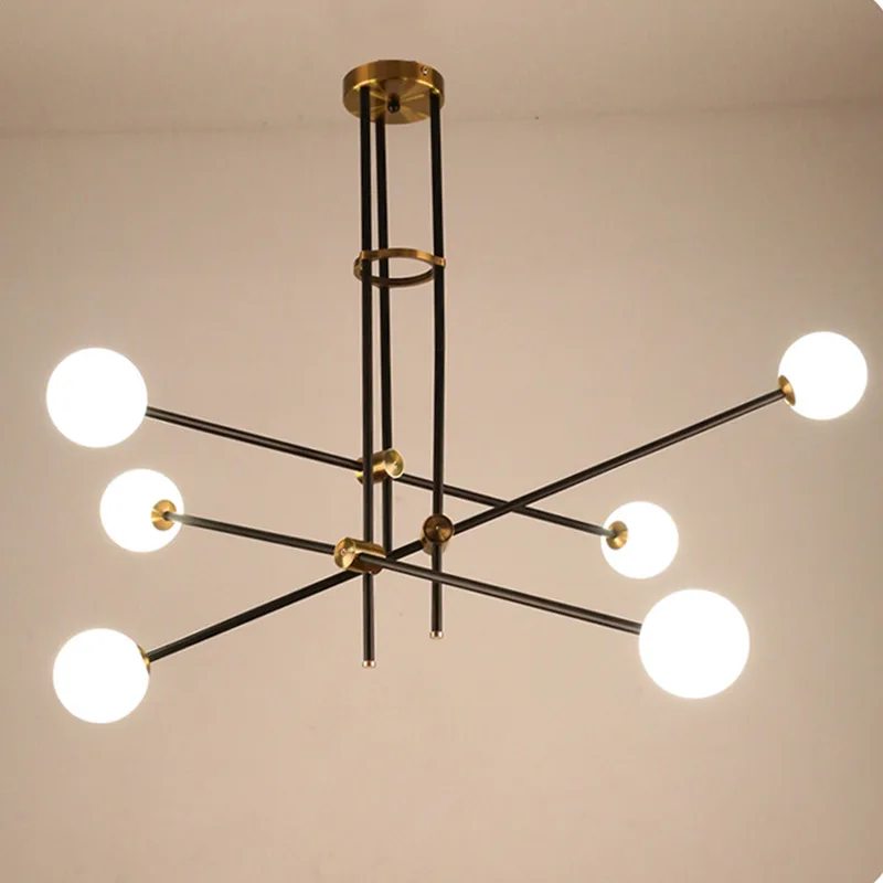 

Magic Bean Line LED Chandelier American Simple Creative Personality Molecular for Living Room Bedroom Restaurant Nordic Lights