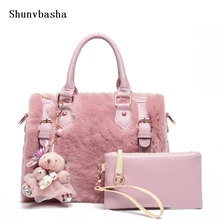 Frauen tasche 2017 Herbst & Winter messenger bags neue weibliche paket kaninchenfell umhängetaschen diagonal querhandtasche Freies verschiffen