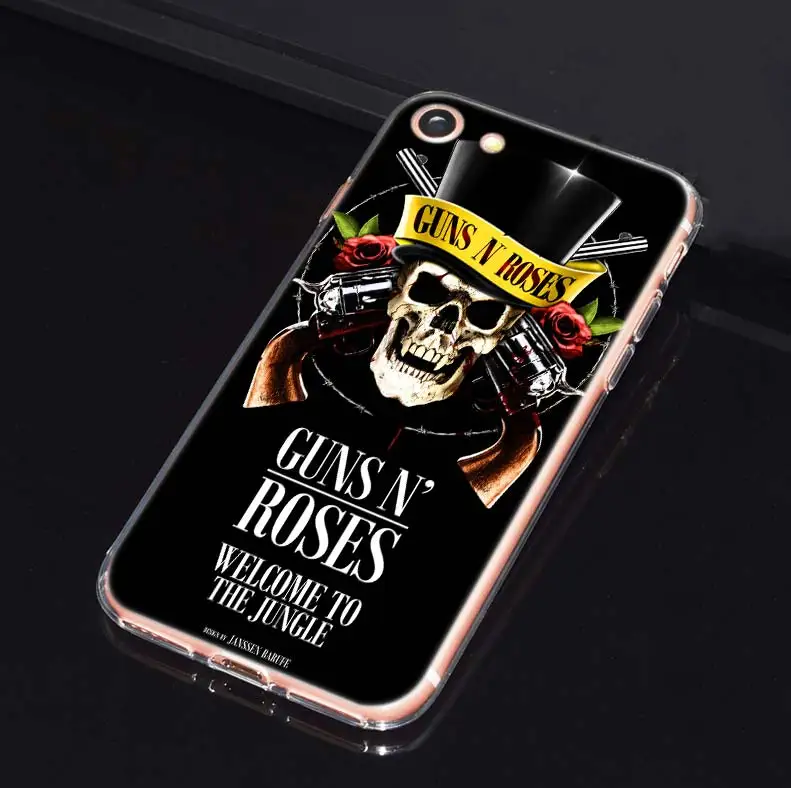 Чехол guns n roses для iphone XR XS Max 7 7S 8 Plus X 10 7+ 8+ 5 5SE 5C 6 6S 11 11Pro, мягкий чехол для телефона из ТПУ