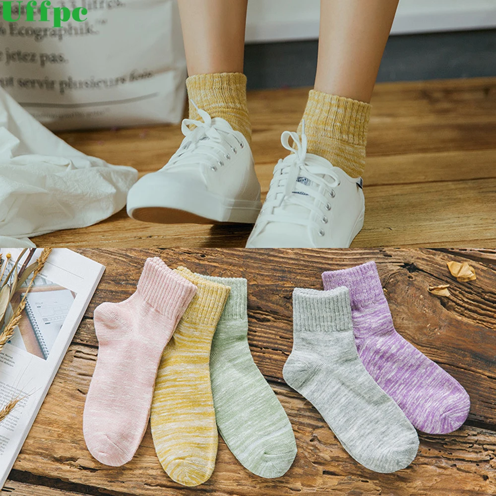 

5 Pairs Natural Cotton Fur Women Socks Wool Upscale Soft Warm Winter Short Socks Coolmax Compression Breathable Ladies Socks