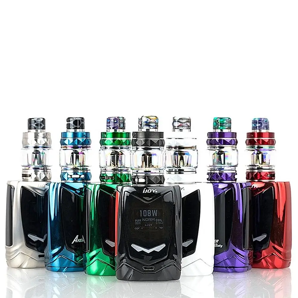 

IJOY Avenger Baby 108W Voice Control TC Box Mod Kit w/ Dual 20350 Batteries Diamond Baby Subohm Tank Atomizer