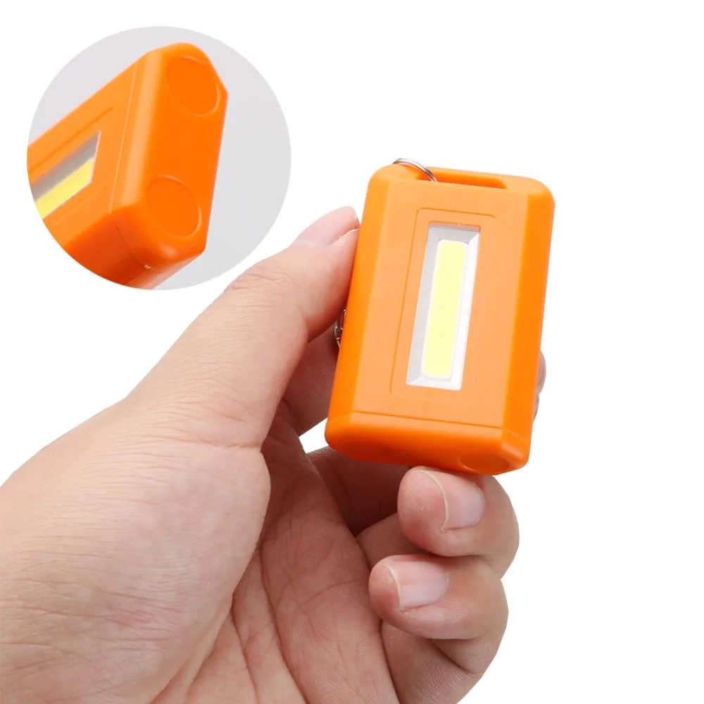 Прямоугольник светодиодный фонарик для ключей Красочный мини Lanterna COB светодиодный фонарик многофункциональный аварийный брелок лампа