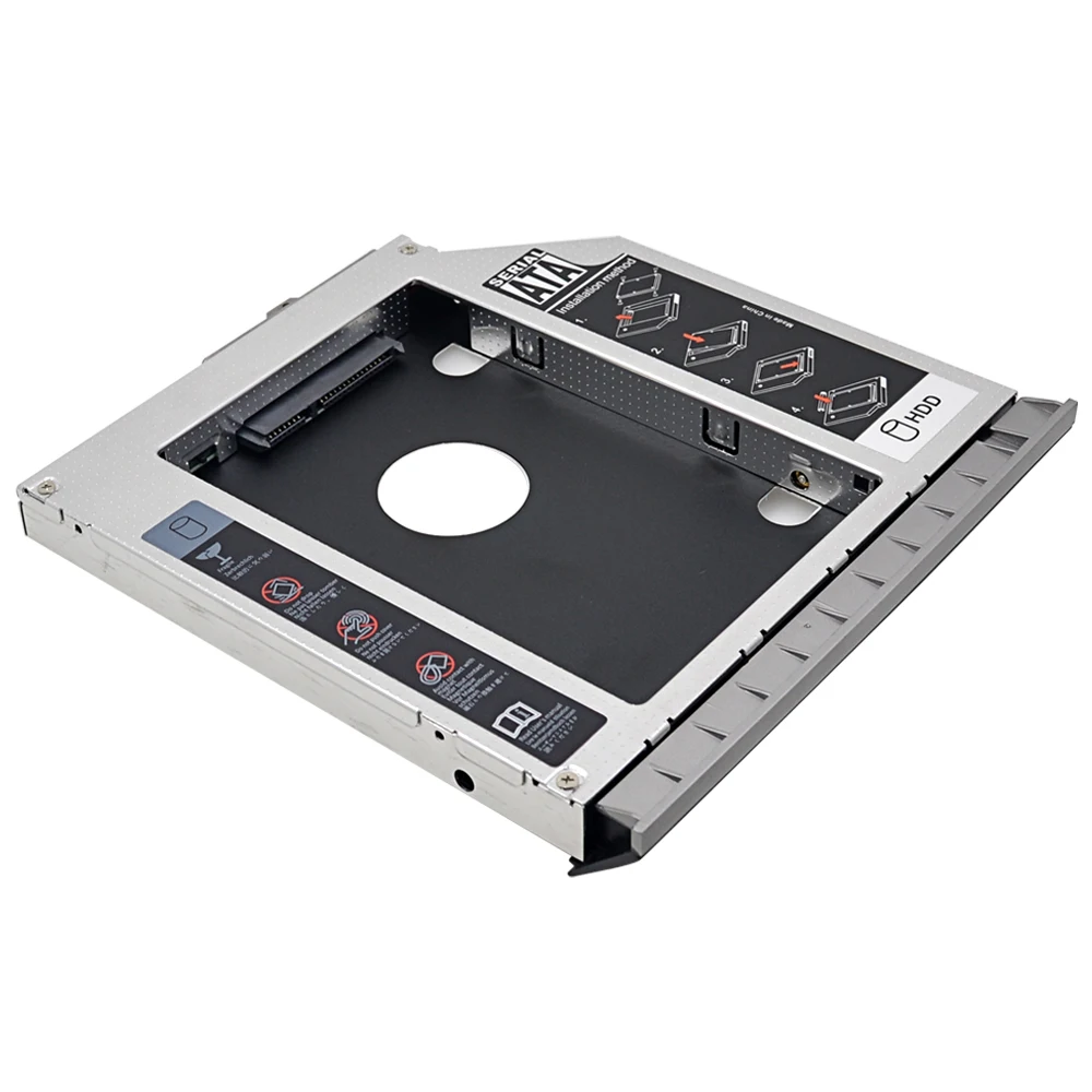 Высокое качество 2nd HDD Caddy 12 7 мм SATA III 2 5 "SSD жесткий диск чехол для HP EliteBook 8460p 8470p