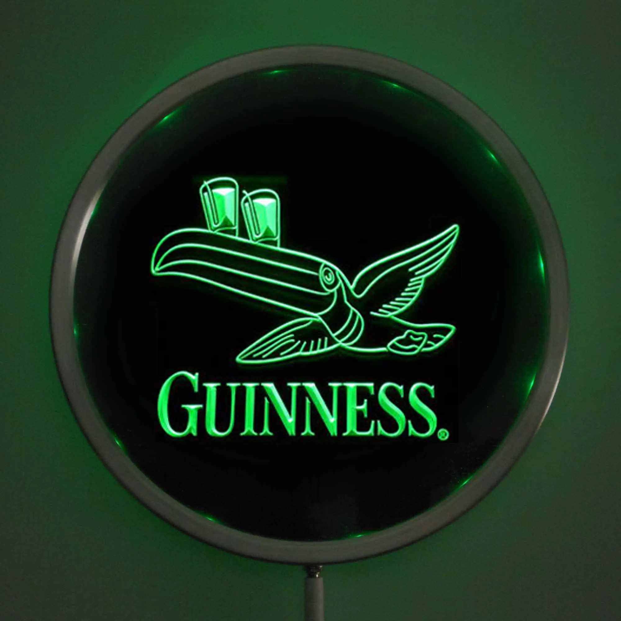 Светодиодные неоновые круглые вывески с надписью Guinness Toucan 25 см/10 дюймов барная