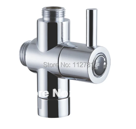 Chrome Water Divider With Excellent Brass Valve Core For Bidet Sprayer
