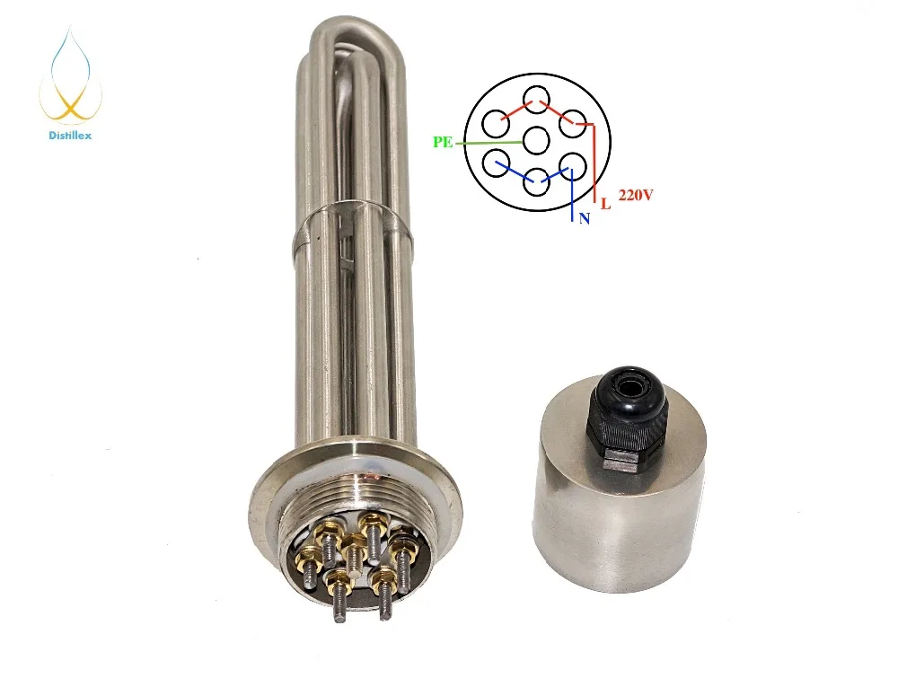 Najtaniej 220 V 3500 W elektryczny podgrzewacz SS304, odporne na zużycie odporne na zużycie czapka SS304 2 \
