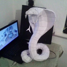 DIY домашнее украшение Кобра Naja змея страшная бумажная модель головоломка игрушка животное для ресторана водонепроницаемый обучающая Складная модель игрушки