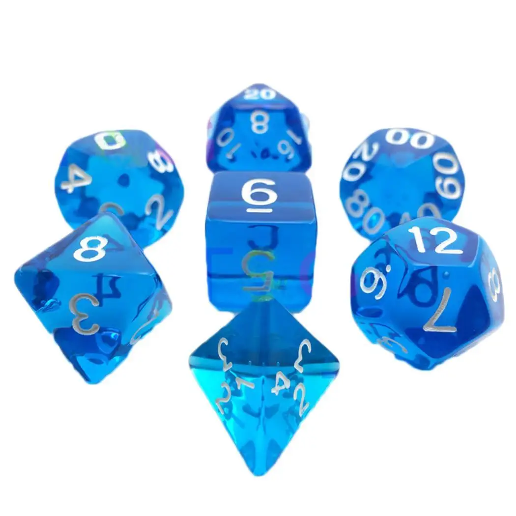 

7pcs/Set Digital dice Game Dungeons Dragons Polyhedral D4-D20 Acrylic Dice Party Game