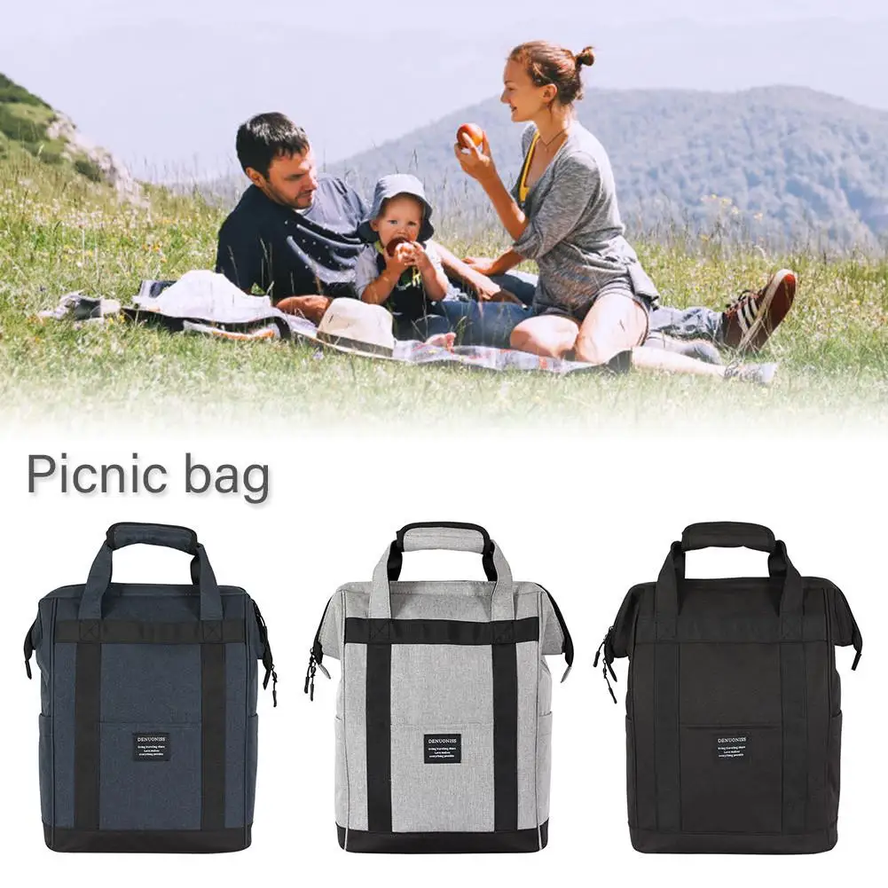 Inovador de Isolamento Bloco de Gelo Bolsa de Piquenique à Prova Água de Grande Refeição e Thermo Capacidade Fresco Cooler Almoço Piquenique Mochila Transportadora d’