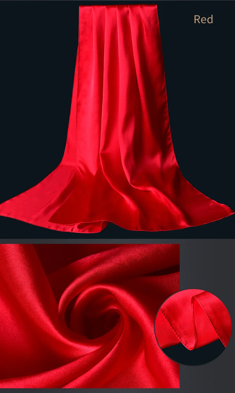 Натуральный шелк роскошный женский шарф натуральный шелк из Ханчжоу шаль, Обёрточная бумага для дам сплошной Платки Женский шарф Шелковый платок