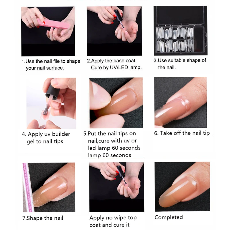 MSHARE UV Builder Gel Quick Extension Nail Tips Camouflage Acrylic Nail Art Gel Lacquer Semi Permanent Gel Polish Base Top Coat