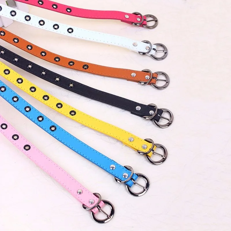 Kids Boys Girls Belt Child Waistband Classic Color Leisure Waist Strap Children PU Leather Belts