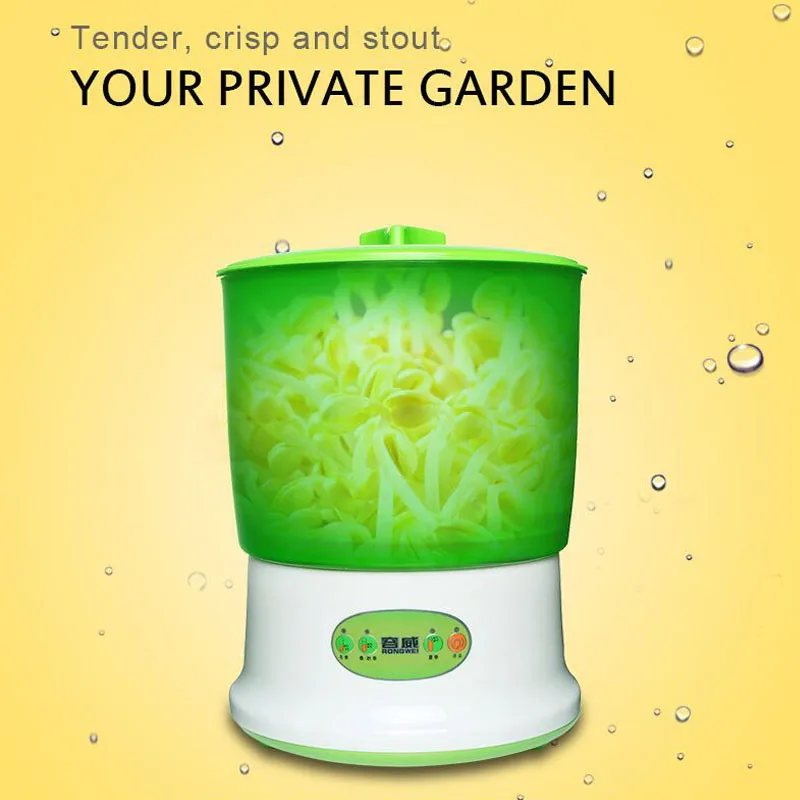 

Intelligence Bean Sprouts Machine Upgrade Large Capacity Thermostat Green Seeds Grow Automatic Bean Sprout Machine F-089 US Plug