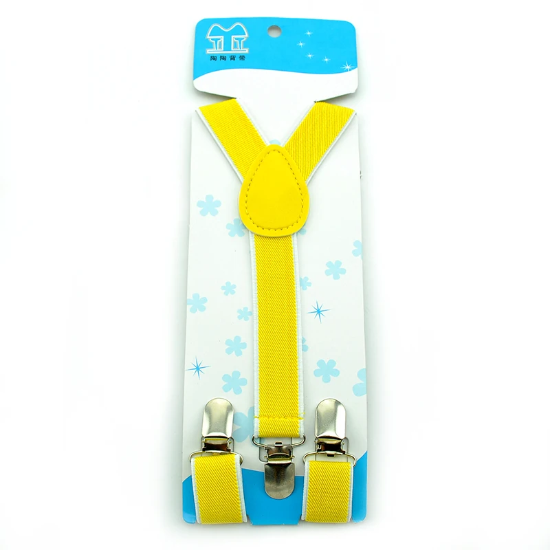 Kids/Children/Baby Unisex Clip-on Braces Elastic Slim Suspender 1inch/2.5cm wide Striped
