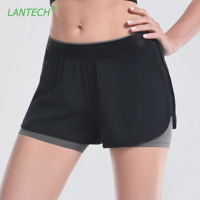 LANTECH Women Shorts Jogging Sports Running Yoga Sportswear Fitness