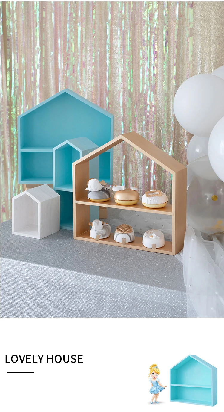 SWEETGO деревянные украшения стеллажи белый синий серии подставки для десертов подносы для хранения торта стол детский душ вечерние поставщики