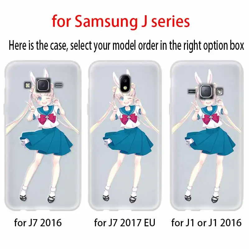 Cajas milk de чехол с принтом &quotСейлор Мун&quot для Samsung J8 J4 J6 Plus 2018 J5 J3 J7 2017 EU 2016 Prime