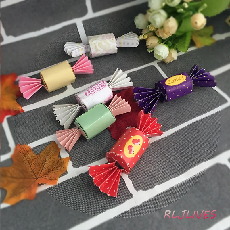 

RLJLIVES 2Pcs/Set Candy Metal Cutting Dies Stencils for DIY Scrapbooking album Decorative Embossing DIY Paper Cards