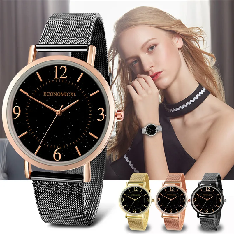 Luxury Watch Womern Famous Brand Ladies Watch Starry Sky Diamond Dial Women Bracelet Watches Magnetic Stainless magnet H22 (8)