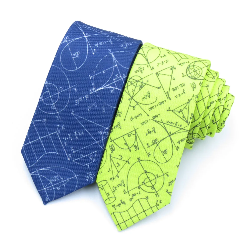 

Original Neck tieMathematical Patterns Formula Unique Personality Design Fashion Narrow Tie 6CM Ties for Men and Women gravate