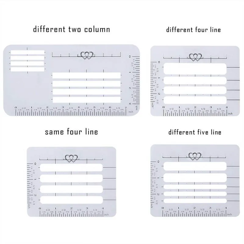  4pcs/set Envelope Stencil Templates Rulers for Letter Invitations Greeting Cards FP8 AP08 - 33001351236
