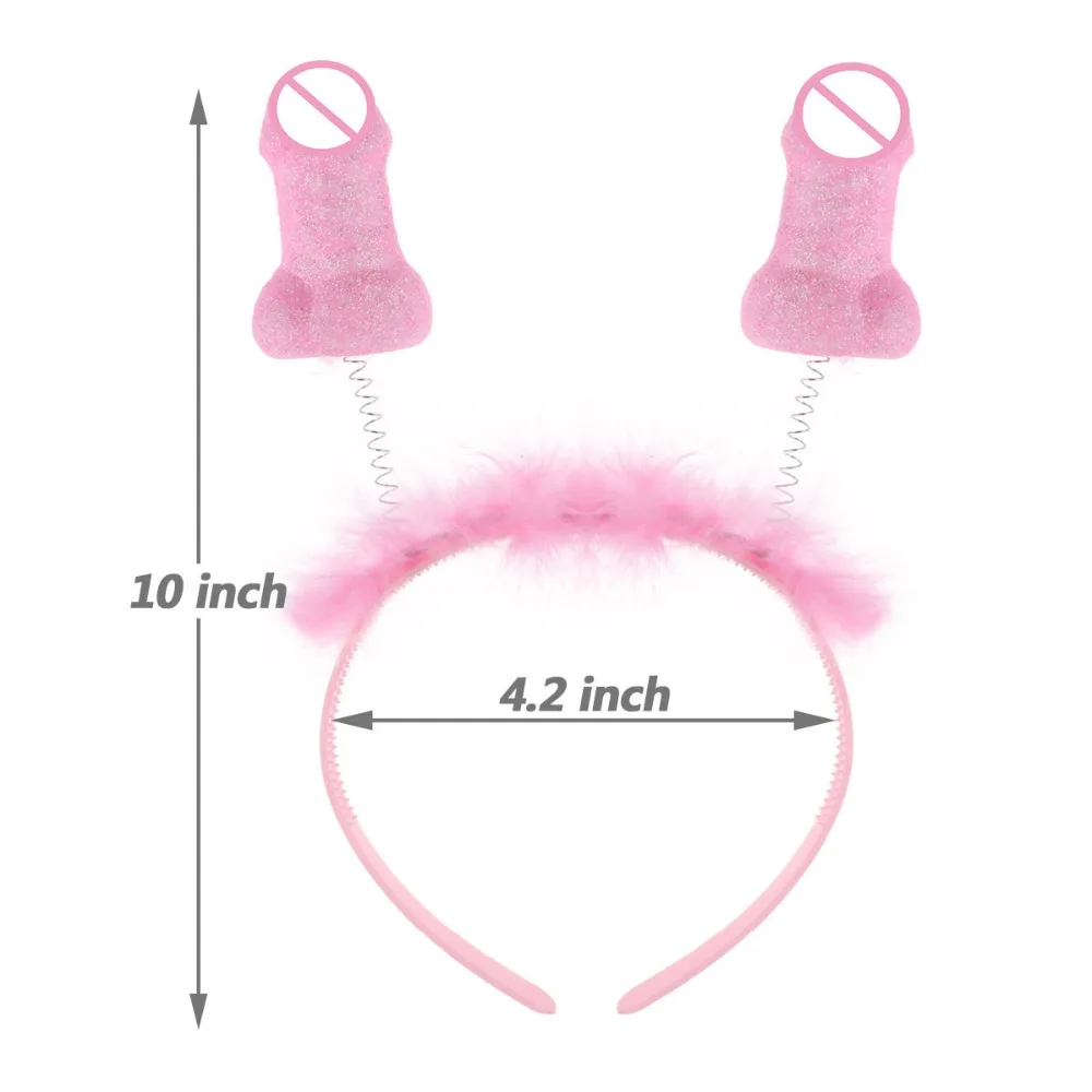 Novelty Bride Penis Shaped Crown Tiara Headband Hair Hairband Bezel for Girls Night Out Bachelorette Hen Party Accessorie
