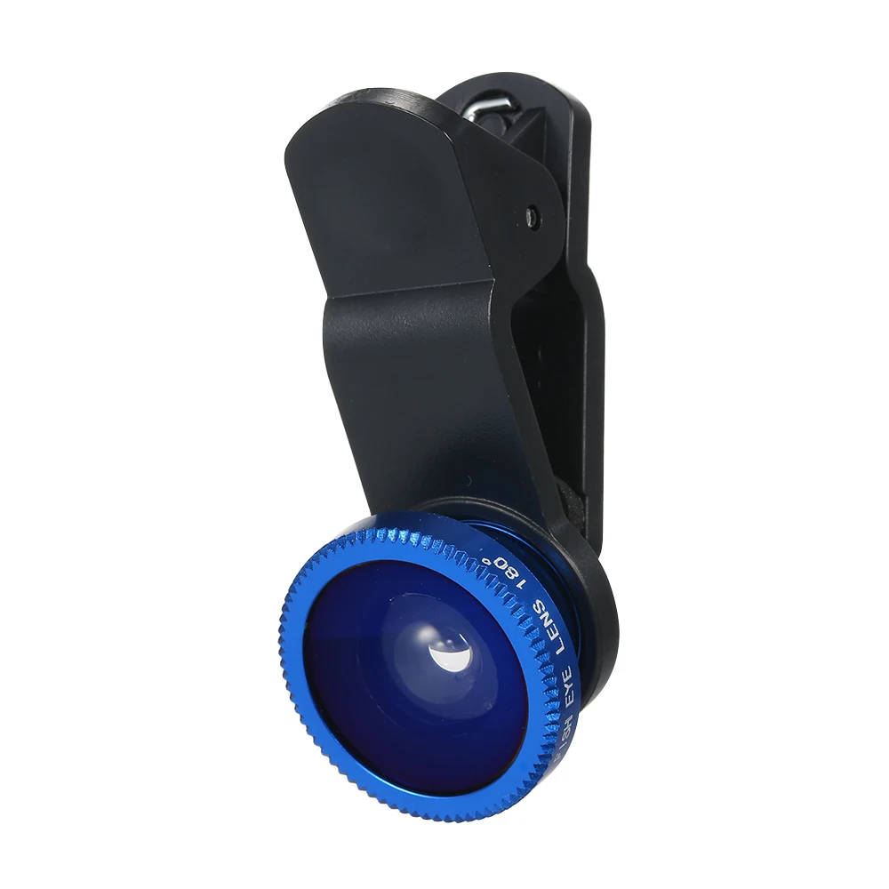 

2018 Universal Mobile Phone Lens 5 in 1 Fish Eye Wide Angle Macro 2X Teleconverter CPL Lens Detachable Clip-on Camera Lens Kit