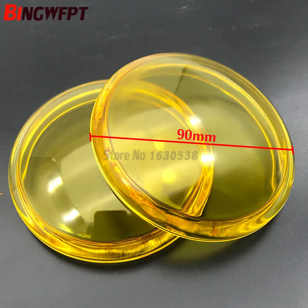 

2pcs Round Diameter 90mm Fog Lights Anti-fog Glass Tempered Glass yellow For Subaru WRX BRZ XV Outback Legacy Justy III WRX STI