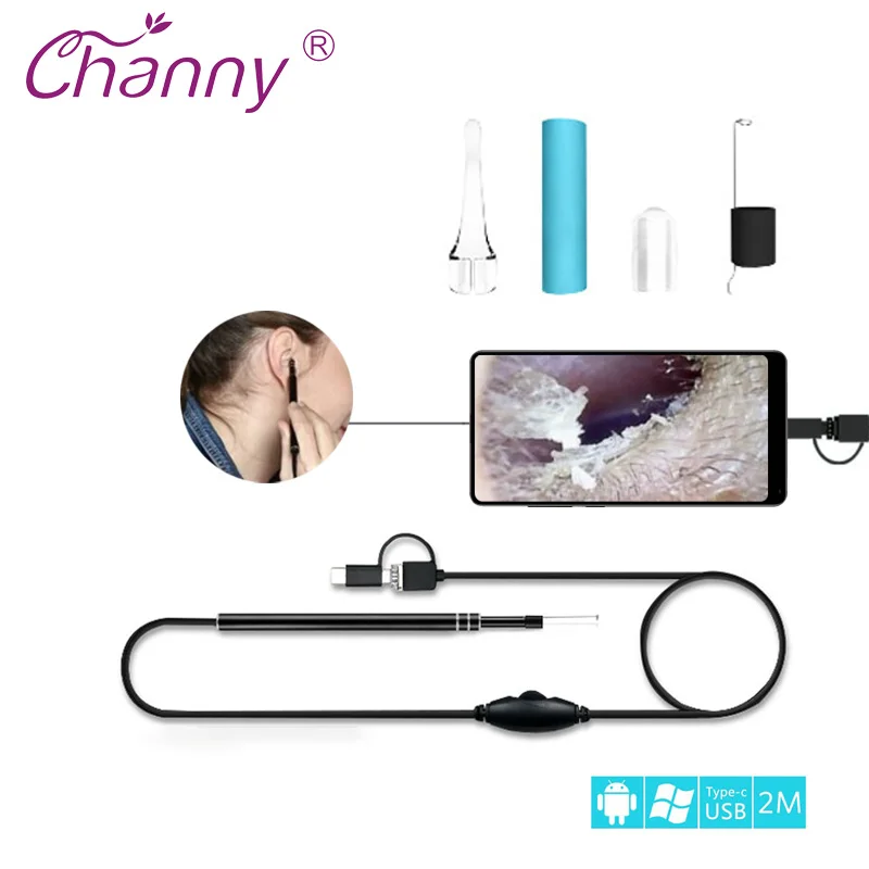 Чанни USB эндоскопа Визуальный Инструмент для чистки ушей многофункциональная Ушная палочка ухо чище otoscopio медико чистящие средства