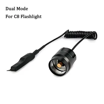 

Dual mode Tactical Switch for C8 Flashlight Remote Control Pressure Switch 2-mode C8 LED Flashlight Torch Tail Switch