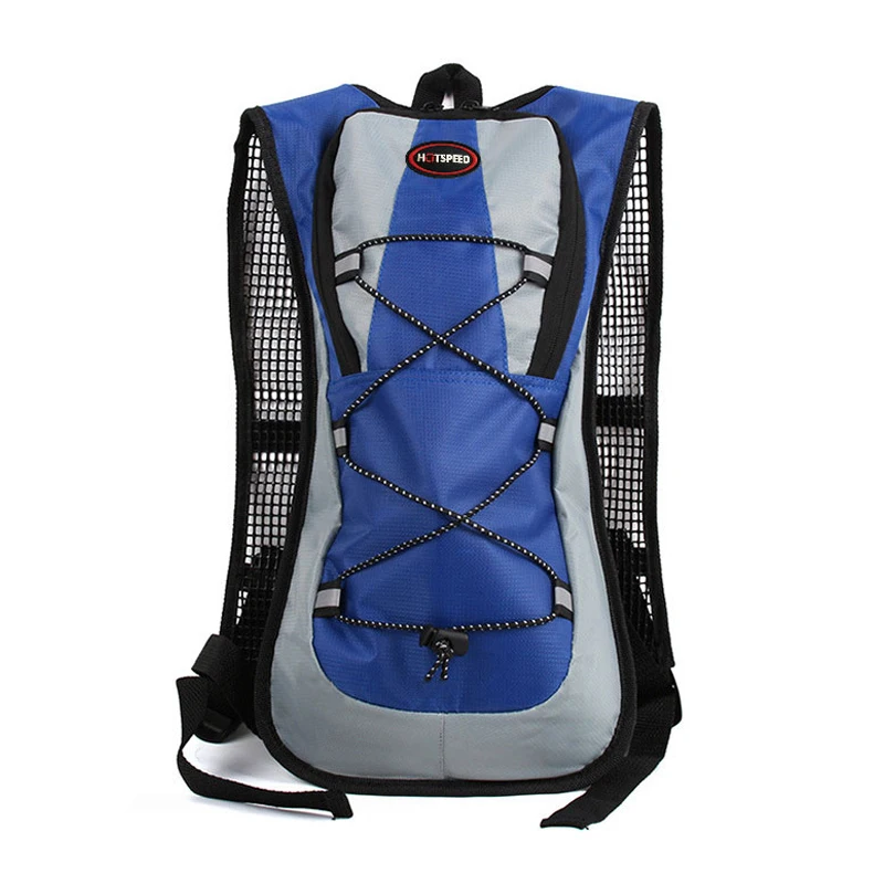 Большой Вместительный рюкзак для велоспорта, 2л сумка для воды, для спорта на открытом воздухе, кемпинга, сумка для воды, рюкзак для бега, сумка для мочевого пузыря, мягкая фляга - Цвет: blue