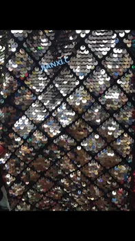 

hot selling 5 yards David-102909 embroidered tulle Net Lace sequins French tulle mesh Lace Fabric For dress