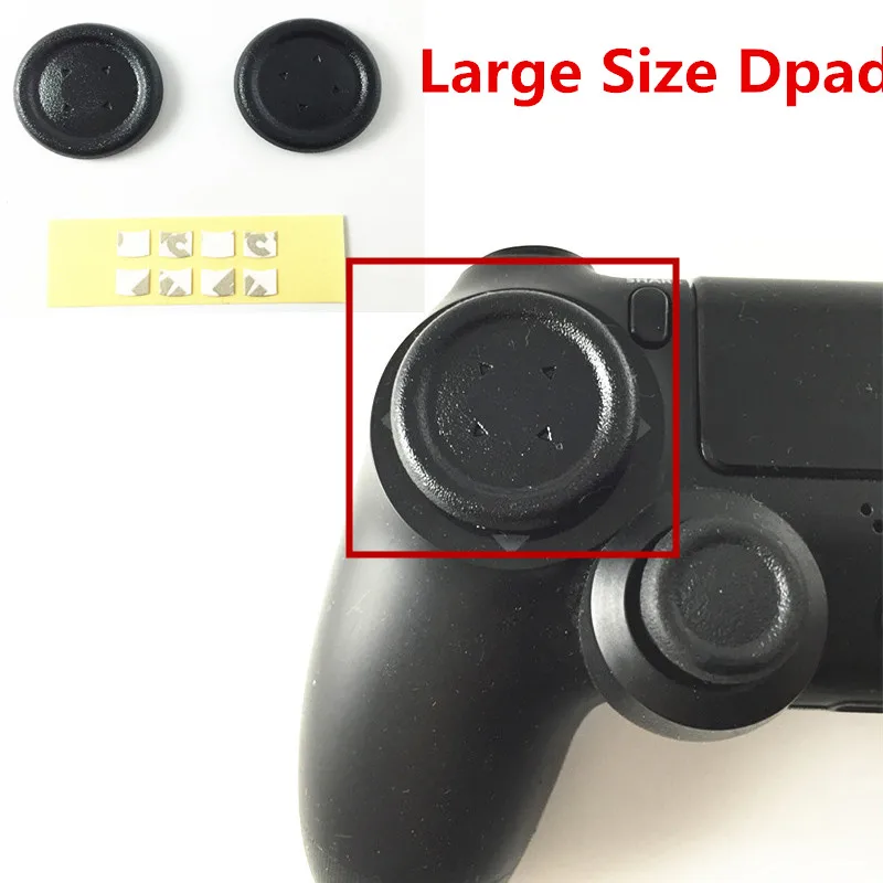 

2pcs Large Size PS Flat Button Round D-Pad Cross Button Direction Key cap Cover for Sony PS4 Controller Gamepad PS4 Pro PS4 Slim