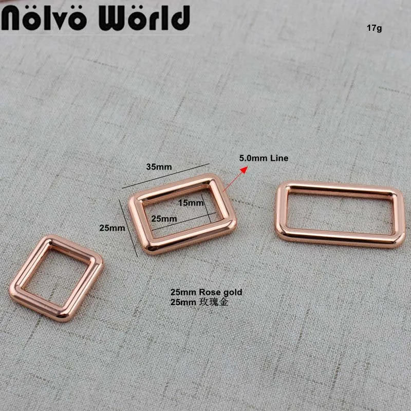 2pcs 50pcs 19mm 25mm 38mm bags metal fitting hardware square buckles